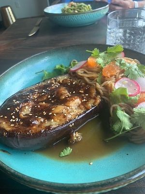 plum-miso glazed eggplant at Ka Papa Cuisine in Sarasota