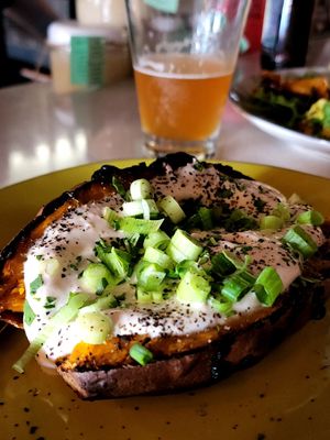 Baked sweet potato - so delish! at Ka Papa Cuisine in Sarasota