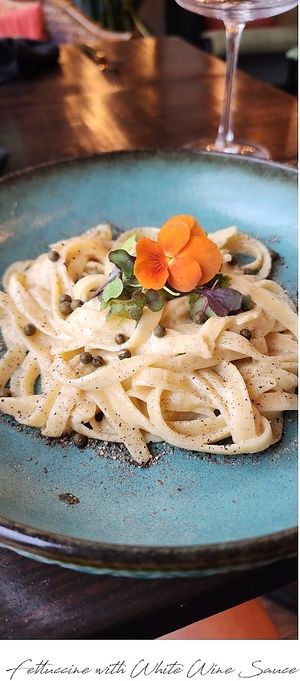 Fettuccine with White Wine Sauce at Ka Papa Cuisine in Sarasota