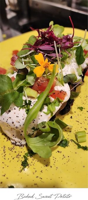 Baked Sweet Potato
loaded with Tofu Sour Cream at Ka Papa Cuisine in Sarasota