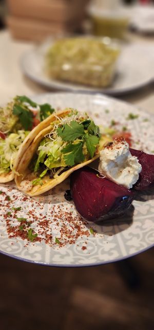 Avocado Tacos with Roasted Beets at Ka Papa Cuisine in Sarasota