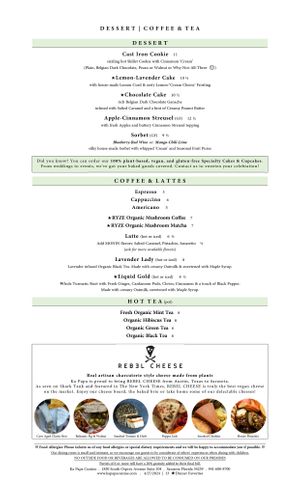 Updated Dessert Menu 04/27/2027 at Ka Papa Cuisine in Sarasota