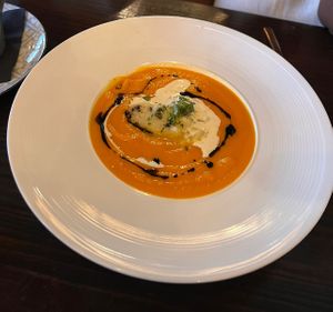 Creamy carrot soupp  at Ka Papa Cuisine in Sarasota