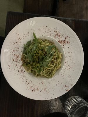 Pesto Pasta and the Lemon Alfredo pasta are definitely yum. #Veganuary at Ka Papa Cuisine in Sarasota