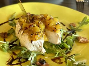 Brie after one bite  at Ka Papa Cuisine in Sarasota