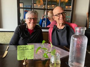 Pre-dinner photo at Ka Papa Cuisine in Sarasota