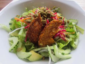 Rabbit salad at Clean Cafe in Ubud