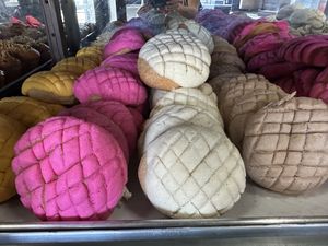 Vegan conchas 🩷  at Rebeca's Bakery in Watsonville