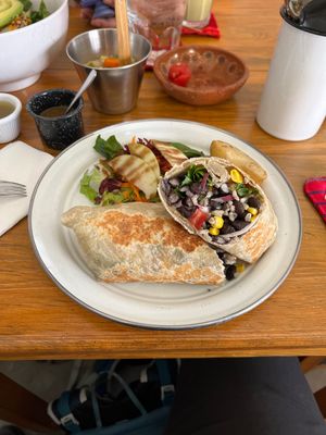 Vegan wrap  at Calmate Cafe in Puerto Vallarta
