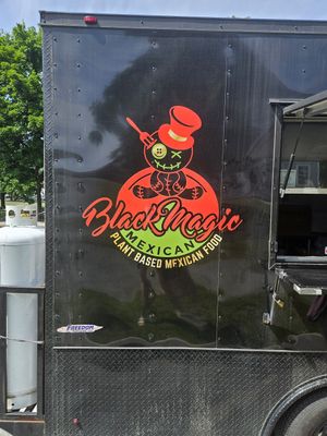 Side of food truck at Black Magic Mexican in Lebanon