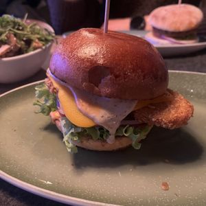 Vegan chicken burger  #Veganuary at Hans im Glück in Dusseldorf