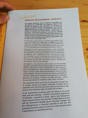 Liebe Gäste.. at Mahadosa in Hamburg