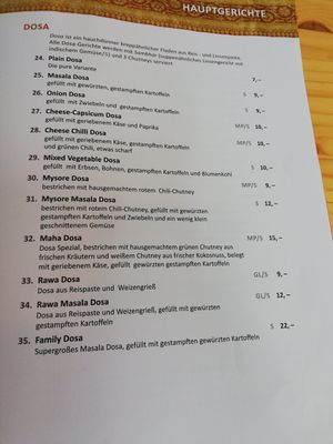 Dosa at Mahadosa in Hamburg