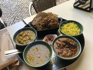 Goan thali  at Parsley and Thyme in Silves