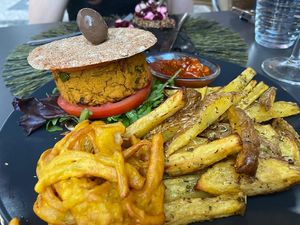 The namaste burger   at Parsley and Thyme in Silves