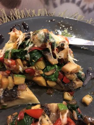 Close up of the stuffed portobello mushroom   at Parsley and Thyme in Silves