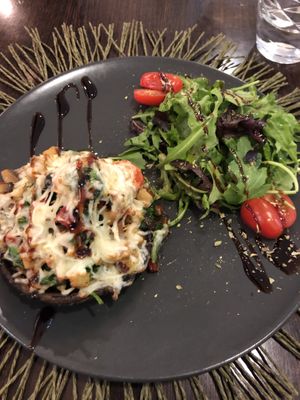 Stuffed portobello mushroom   at Parsley and Thyme in Silves