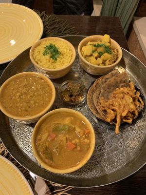Indian tapas  at Parsley and Thyme in Silves