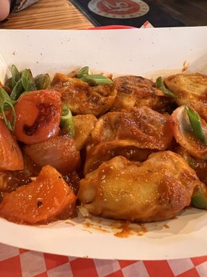 Chili C-Momo (dumplings)  at CAFEMANDU in Irving