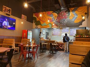 Cool mural, great vibes!  at CAFEMANDU in Irving