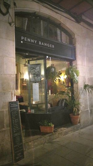 Entrance at Penny Banger in Barcelona