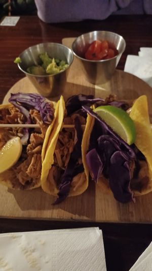 Tacos de jackfruit at Penny Banger in Barcelona