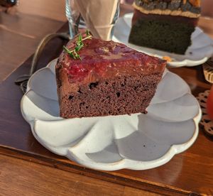 Chocolate berry cake at Pengohoda - 펜고호다 in Jeju