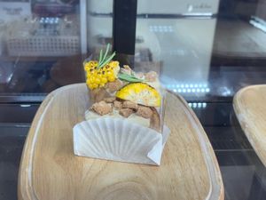 Sweet corn cheesecake at Pengohoda - 펜고호다 in Jeju