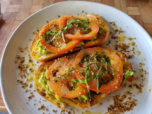 Smashed avo with dukkah $19 at The Smelter in Wallaroo