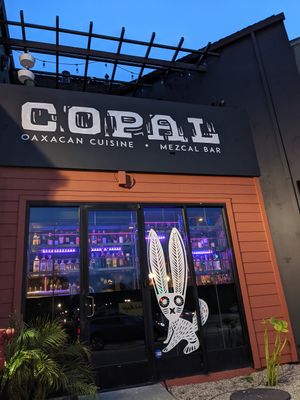 Outside on Mission St at Copal in Santa Cruz
