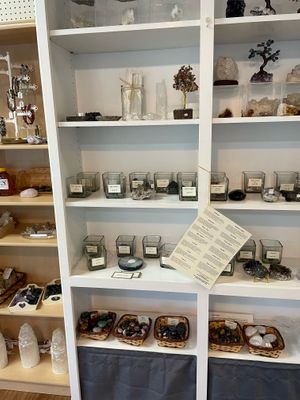 Crystals/gift shop area at Silke's Old World Breads in Clarksville