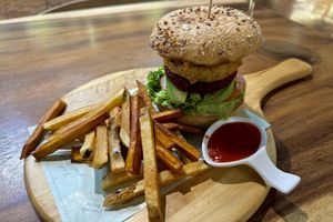 Ultimate burger (good, but with soggy fries)   at Simply Good Food in Kuala Lumpur