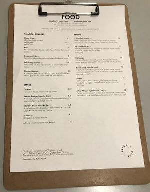Menu  at Slice + Dice in Norwich