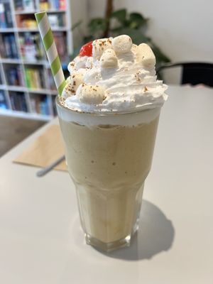 Pumpkin spice latte loaded shake 🤤  at Slice + Dice in Norwich