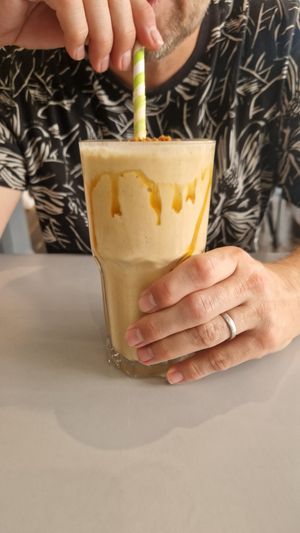 Biscoff milkshake at Slice + Dice in Norwich