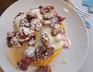 Pancake stack at Slice + Dice in Norwich