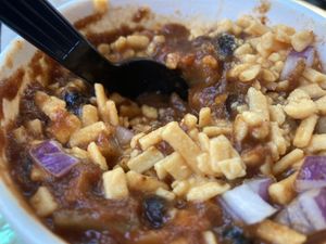 Vegan chili at Tony's Darts Away in Burbank