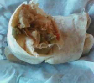 breakfast burrito at Tony's Darts Away in Burbank