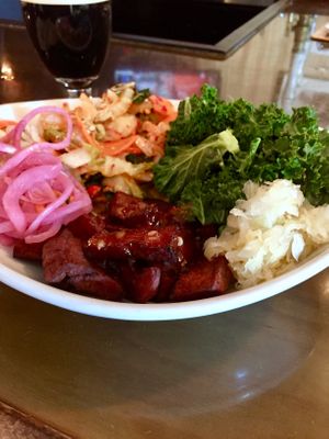 The Korean bowl is so delicious 🤤   at Tony's Darts Away in Burbank