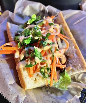 Banh Mi - needs more tofu, unbalanced ratio.  at Tony's Darts Away in Burbank