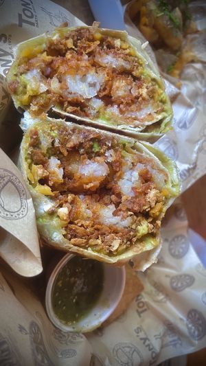Tony’s vegan breakfast burrito . only for brunch on weekends . I highly recommend it with their ranch dressing, on side.   at Tony's Darts Away in Burbank