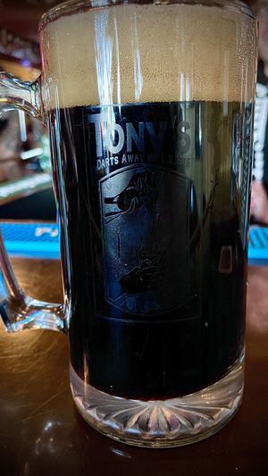 A delicious porter   at Tony's Darts Away in Burbank