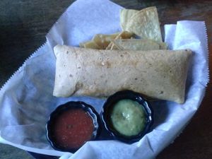 breakfast burrito at Tony's Darts Away in Burbank