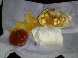 breakfast burrito at Tony's Darts Away in Burbank
