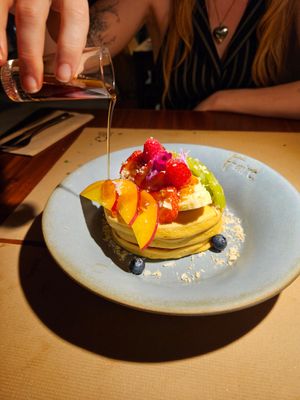 Vegan pancakes 5/5 at Faire Brunch & Drinks in Barcelona