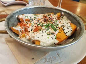 Truffle sweet potato at Faire Brunch & Drinks in Barcelona