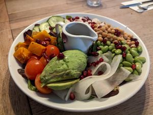 Buddha bowl at The Abinger Hatch in Dorking