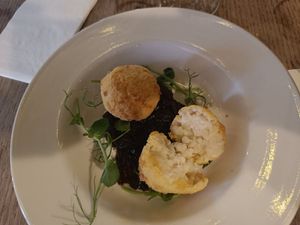 Vegan arancini at The Abinger Hatch in Dorking