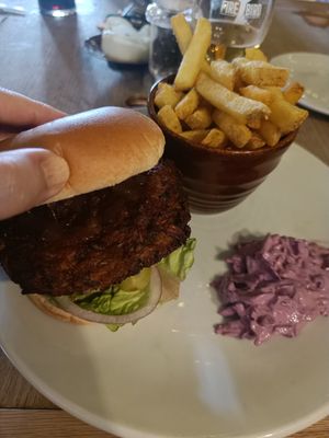 Burger at The Abinger Hatch in Dorking