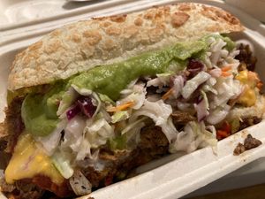 SF Valencia sandwich at Vegan Mob in San Bruno